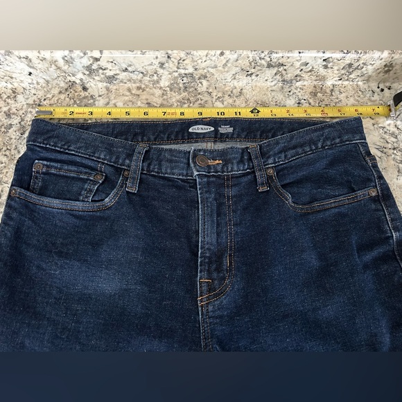 Old Navy Men’s Skinny Built in Tough Built in Flex Dark Wash Jeans Size 34/34 - Picture 9 of 9